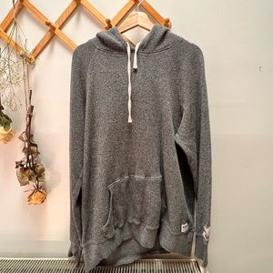 Roots Salt and Pepper Waffle Knit Hoodie - Size Large